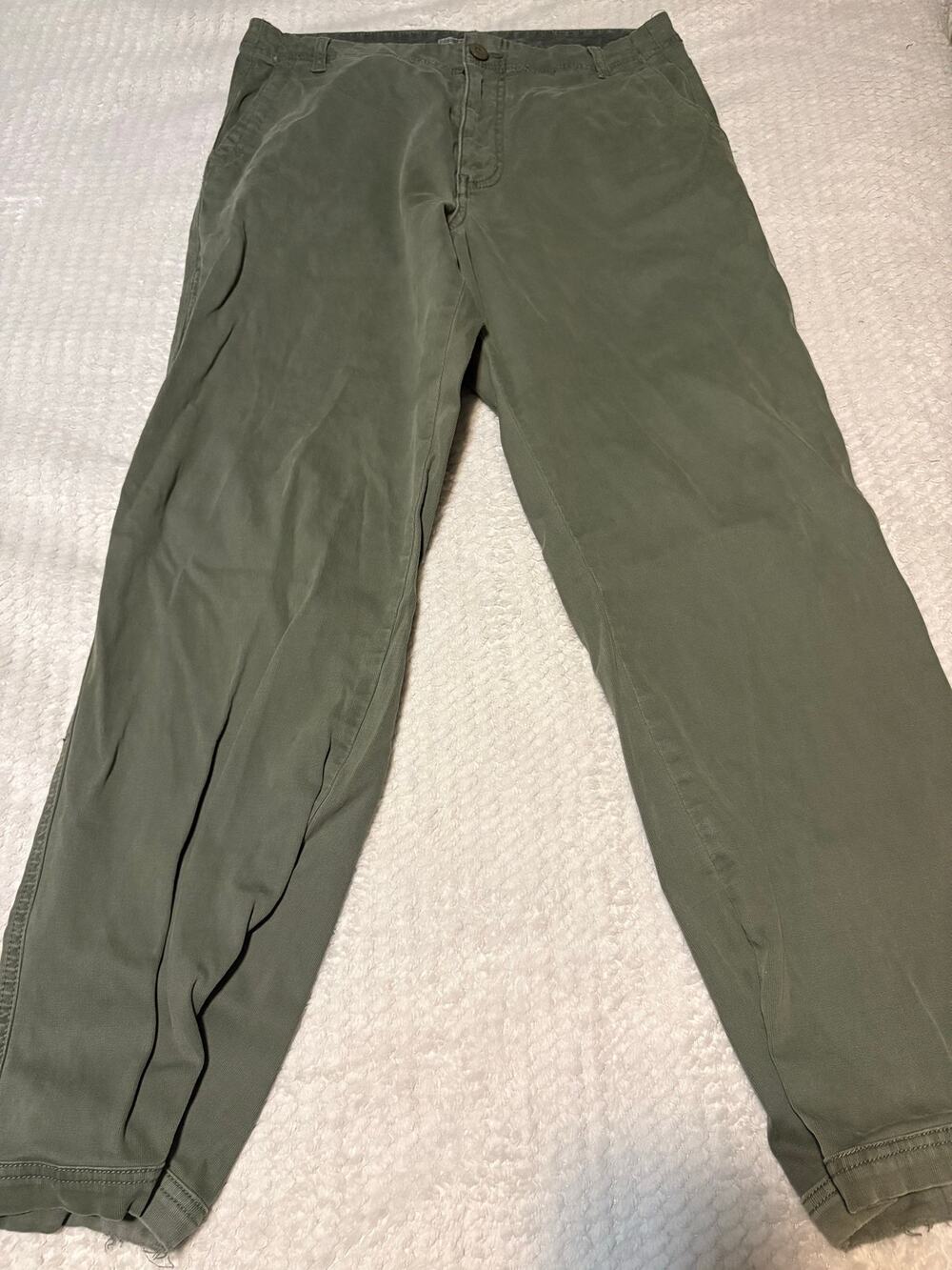 Carbon 2 cobalt khaki green pants 36x30 zipper pockets